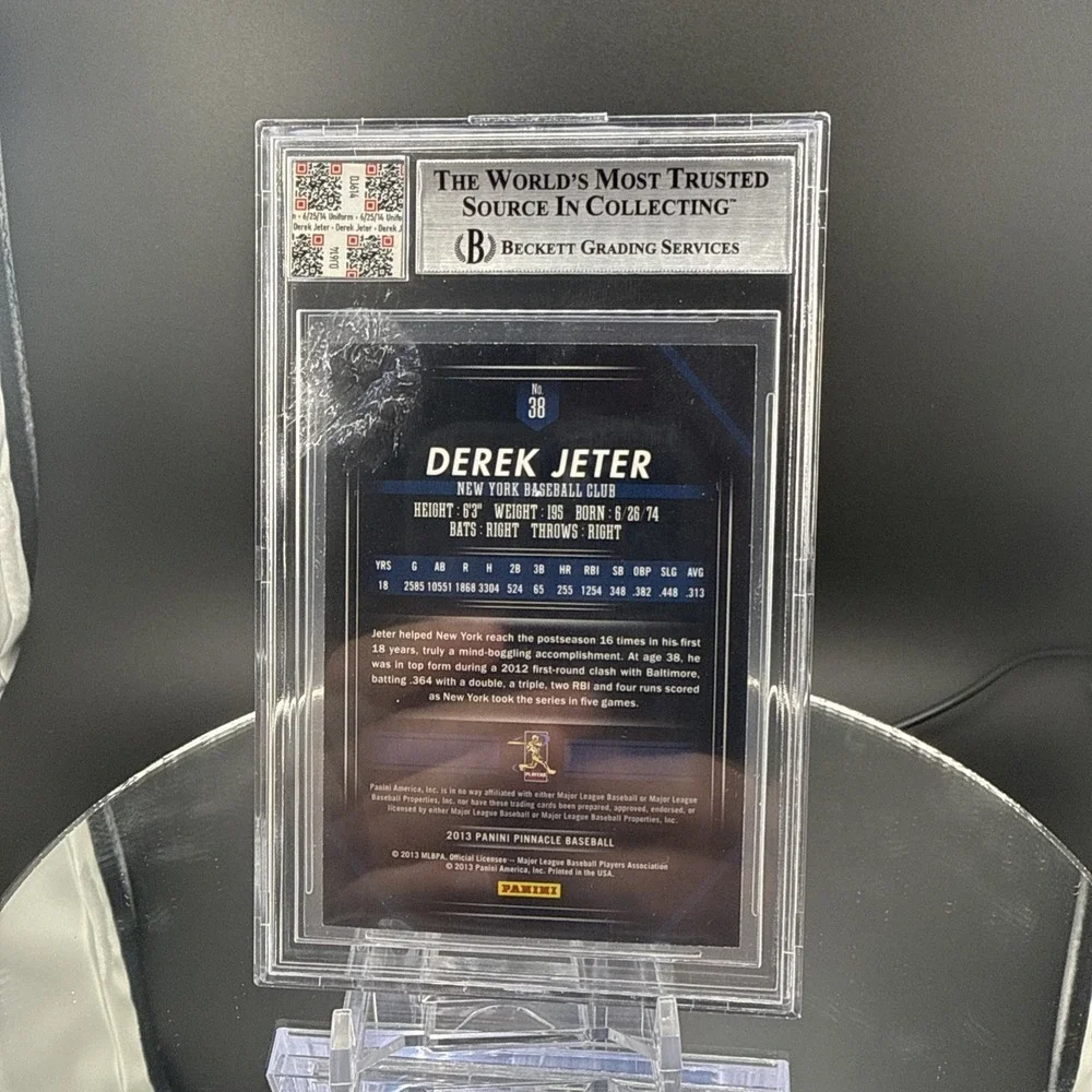 2013 Panini Pinnacle Derek Jeter #38 Game Used Jersey 2014